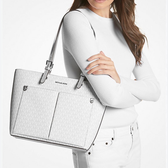 Michael Kors Light Gray Tote Bag - Picture 1 of 6